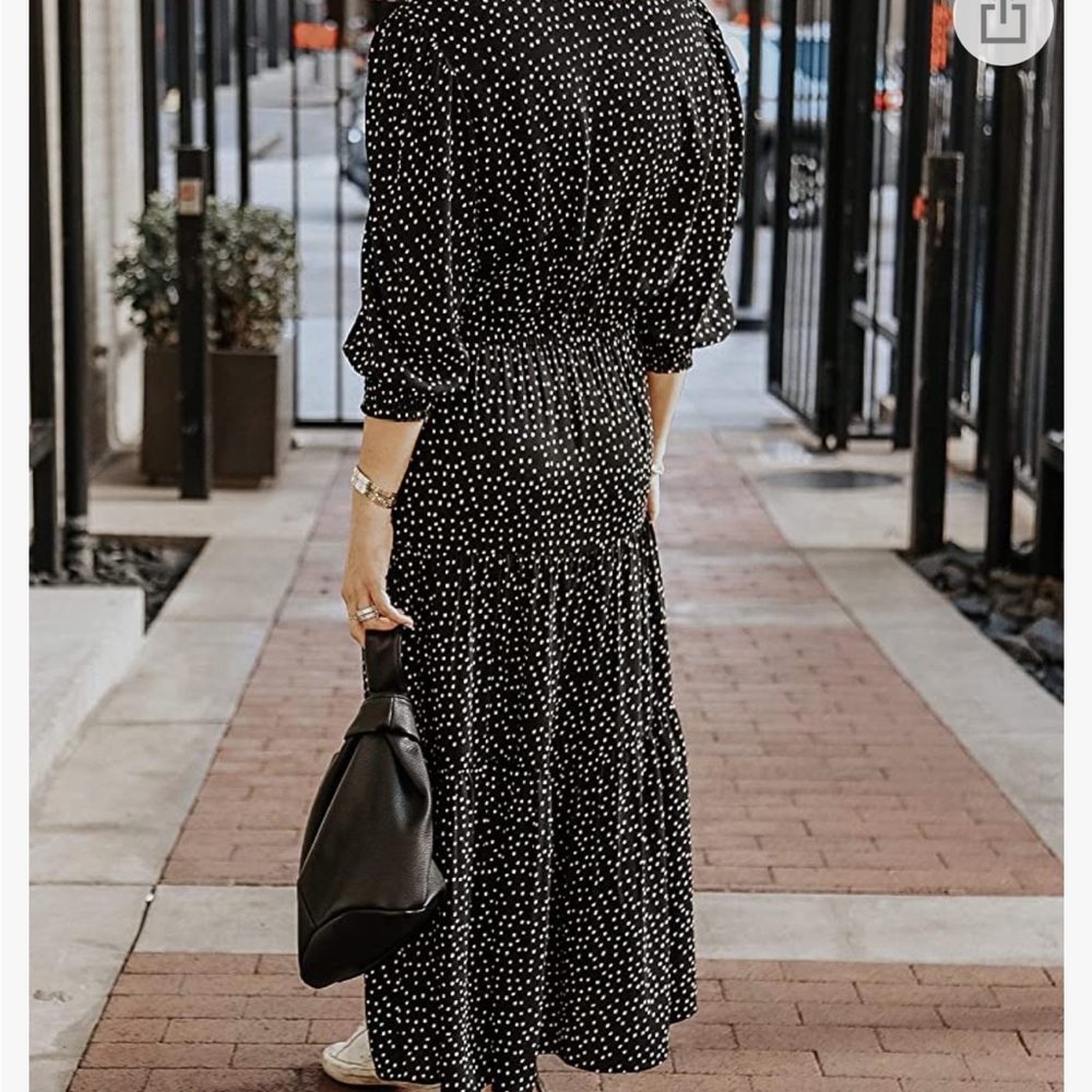 NWT black polka dot dress, size small